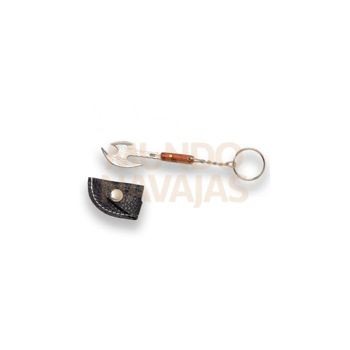 Llavero JKR821 hacha vikinga mango madera