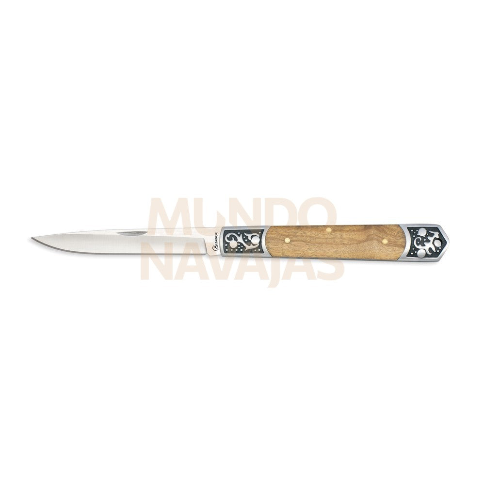 Navaja Albainox madera olivo. h: 8,4 cm