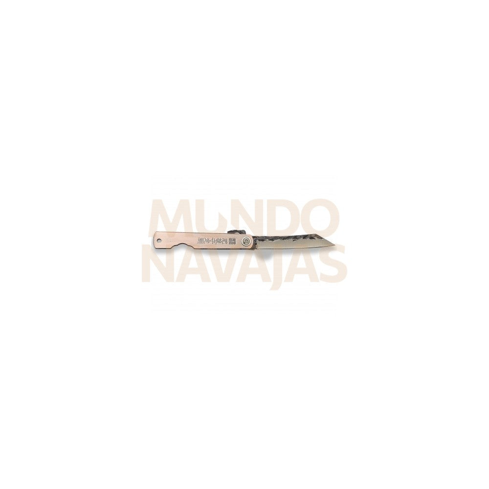 Navaja japonesa mango acero con acabado bronce satinado h/ 7,5 cm