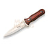 Cuchillo botero cachas en madera roja y hoja de un solo filo de 12 cm.
