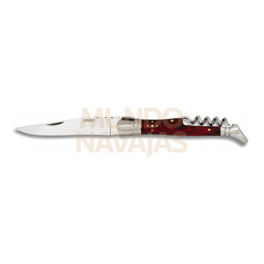 Navaja Laguiole Mikarta Roja Sacacorchos. 9,5 cm