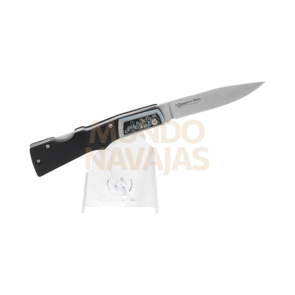 Navaja Albainox rifle negra. hoja: 8.5