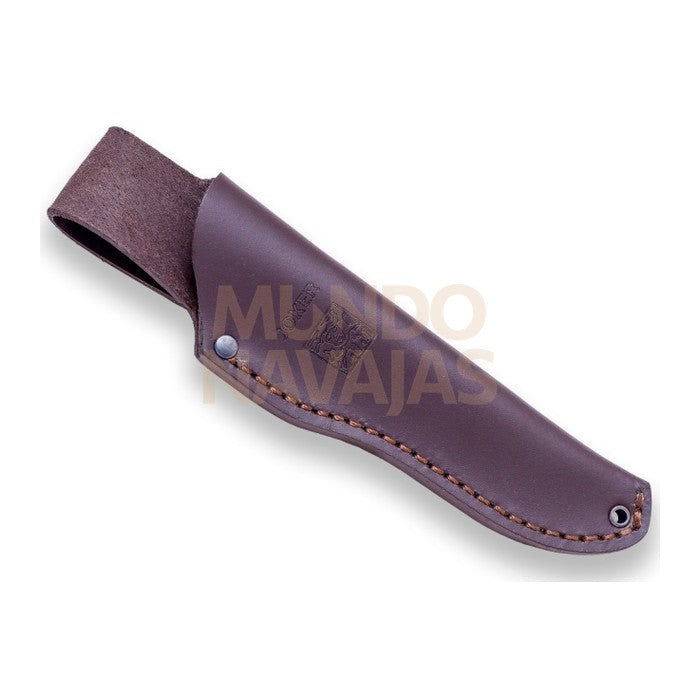 Cuchillo de caza Joker Flecha, puño de asta de ciervo, hoja de 12,5 cm.funda de cuero
