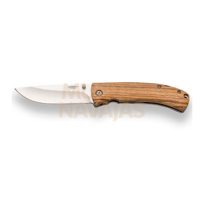 Navaja deportiva JKR con apertura manual y mango madera zebrano