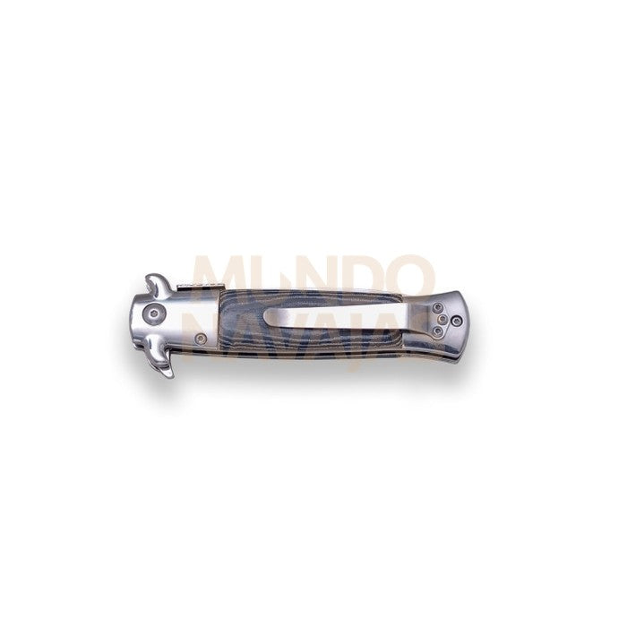 Navaja estilete JKR590 hoja inox de 10 cm y un solo filo, puño micarta. clip para...