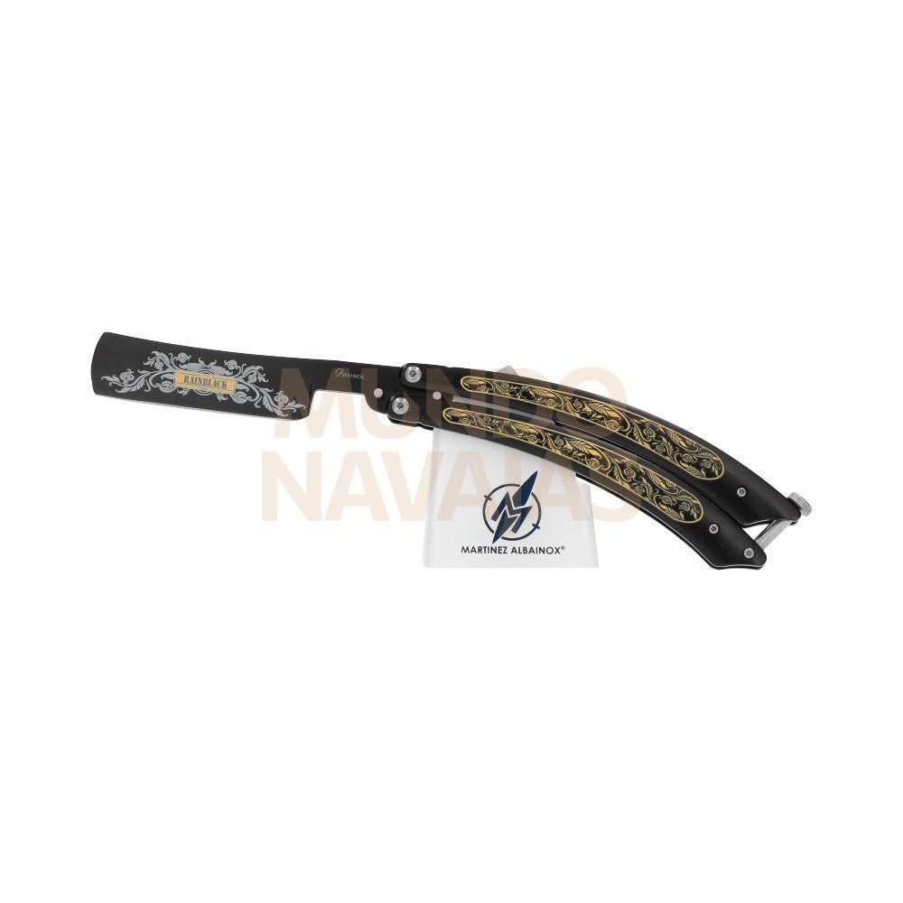 Navaja Abanico Barbera Rainblack 10.6