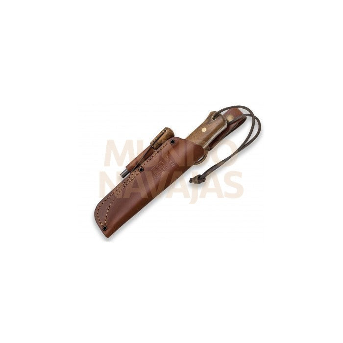 Cuchillo bushcraft y supervivencia Joker Bushlord mango de nogal con ferrocerio