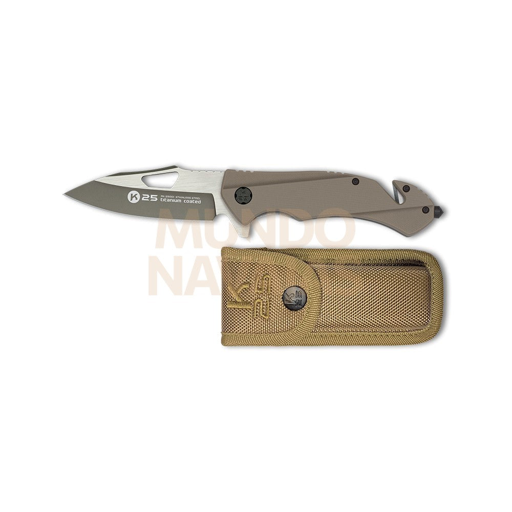 Navaja Táctica K25 G10 Coyote