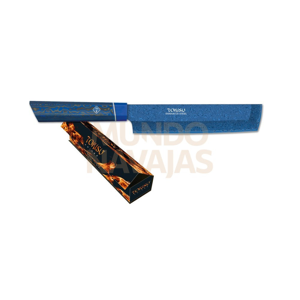 C Nakiri Tokisu Hoja Damasco Azul, 17.7