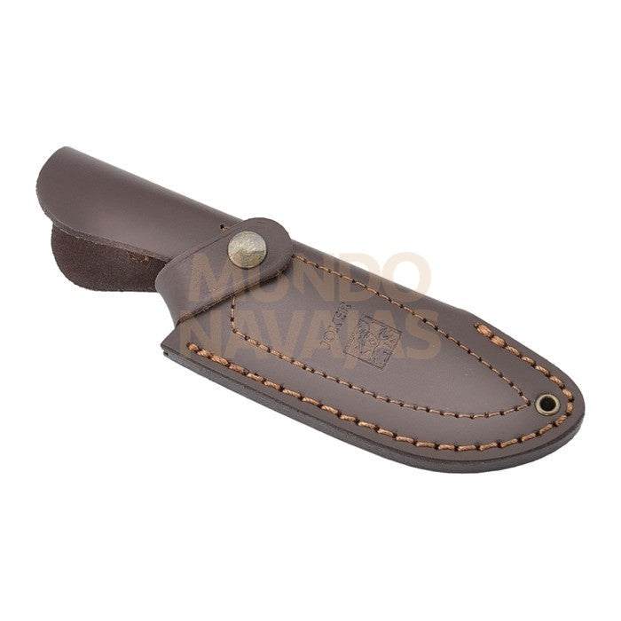 Cuchillo de monte enterizo con cachas de abedul rizado y hoja de 10,5 cm