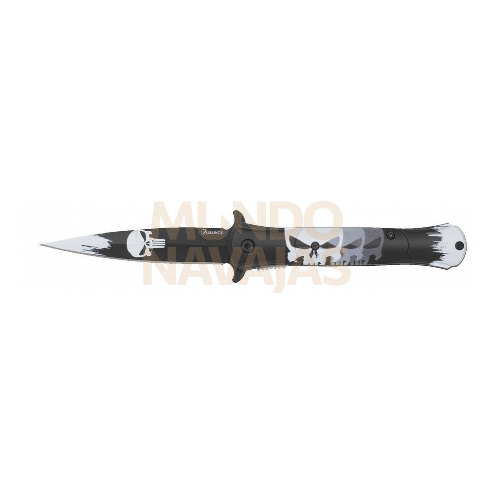 Navaja Albainox calaveras. hoja: 9.7 cm