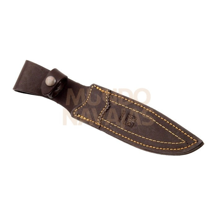 Cuchillo de caza Joker Antílope, cachas asta de ciervo y hoja 19,5 cm.funda de cuero