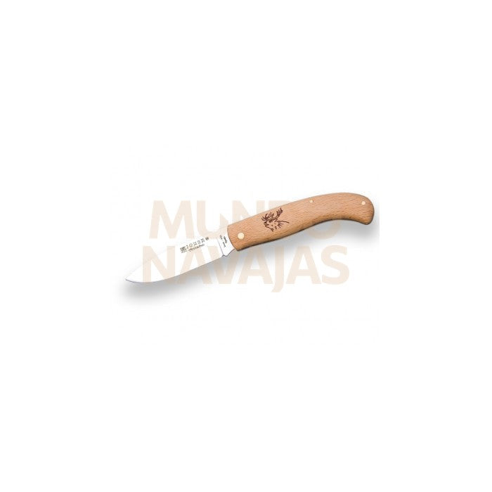 Navaja Joker Antaño mango de haya hoja inox.de 8 cm.motivo ciervo
