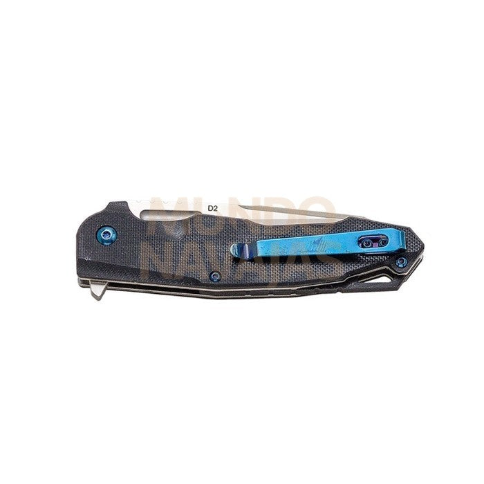 Navaja deportiva JKR pro 10.004, mango en fibra de carbono y G10.