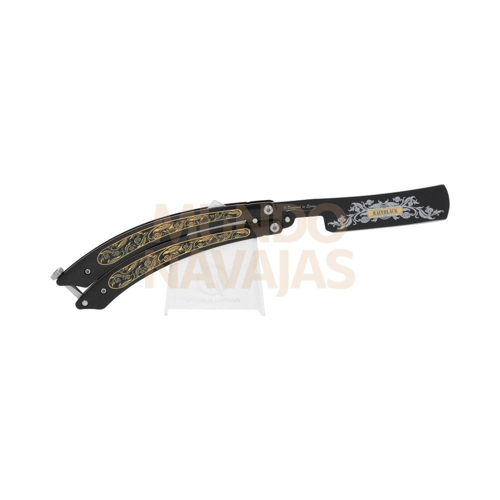 Navaja Abanico Barbera Rainblack 10.6