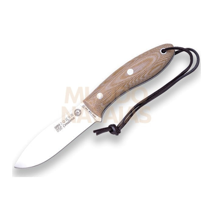Cuchillo bushcraft y caza Joker BS9 Canadiense mango canvas micarta