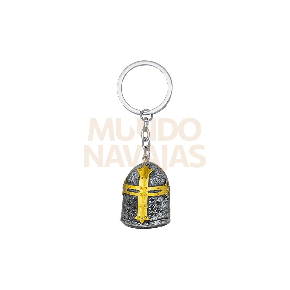 Llavero Resina Casco Templario 3,5 cm