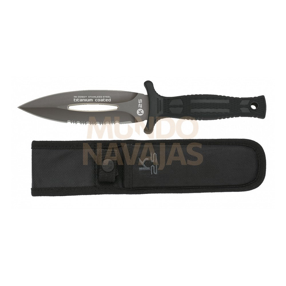 Cuchillo botero K25 cnc. hoja: 12.6 cm