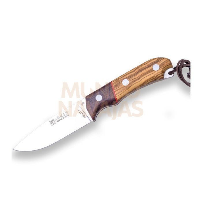 Cuchillo bushcraft Joker Aguila, mango madera de olivo, virola palo santo, hoja de 10,5...