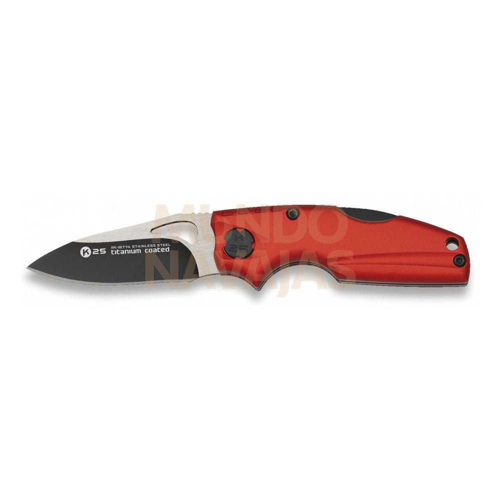 Navaja K25 Edc Con Clip Roja 5.8