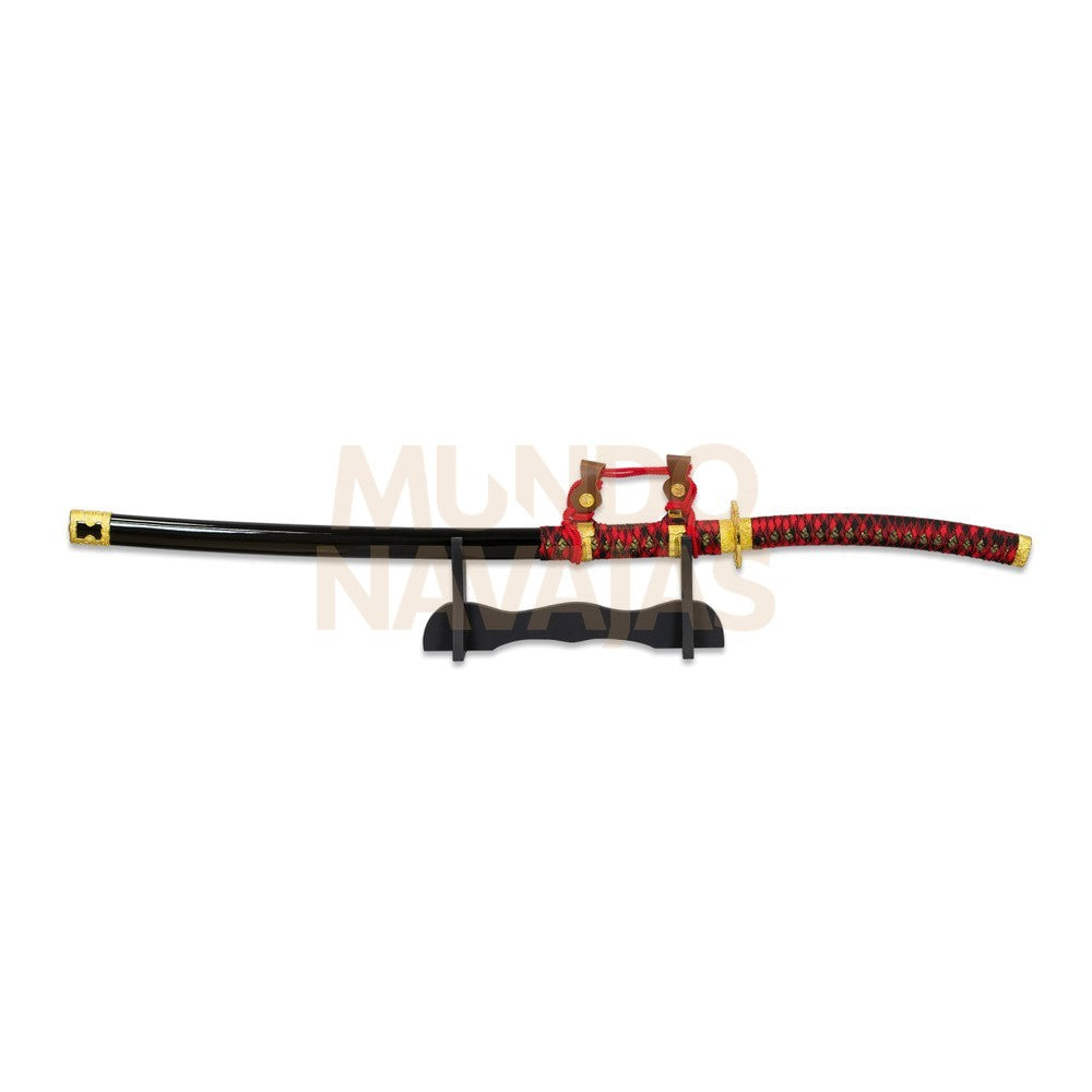 Katana Tole10 Tachi Roja / Negra C/peana