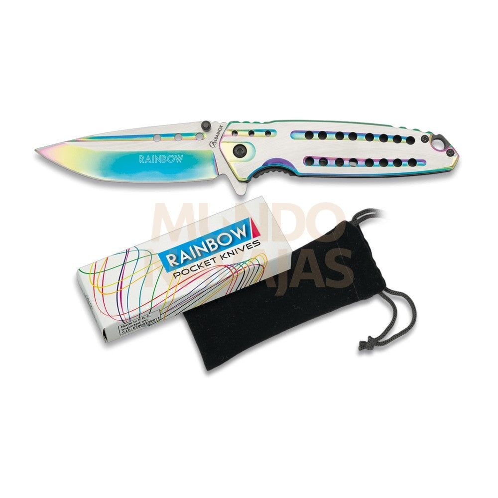 Navaja rainbow con funda. h: 9.5