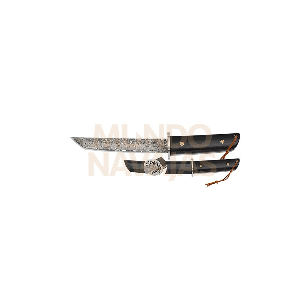 Cuchillo Tanto Hoja Damasco: 15,5 cm