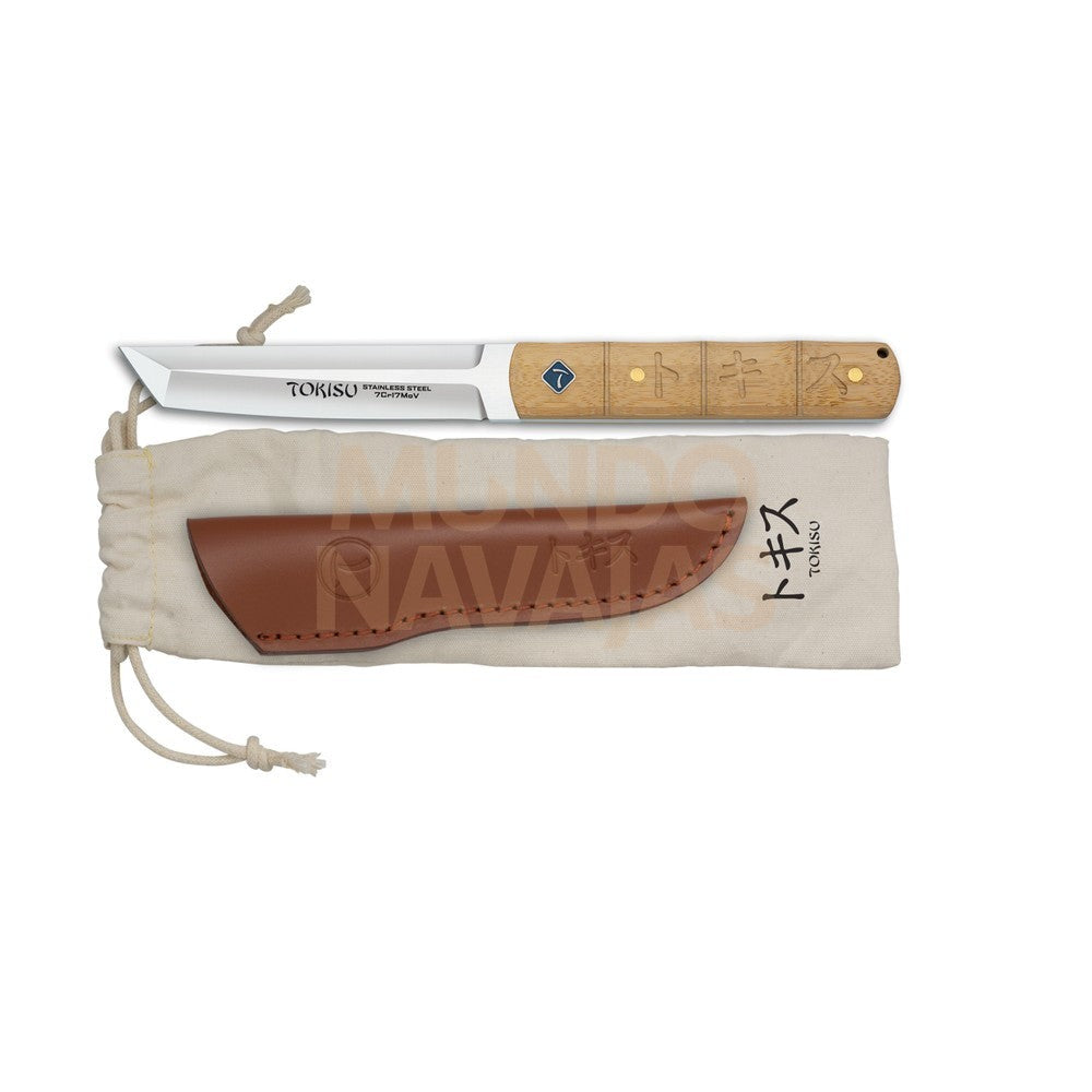 Cuchillo Tokisu Bambú Funda De Piel Ho