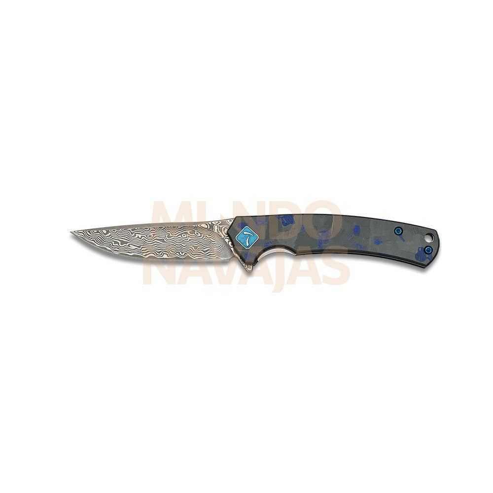 Navaja Tokisu Damasco Cnc F Carb Azul