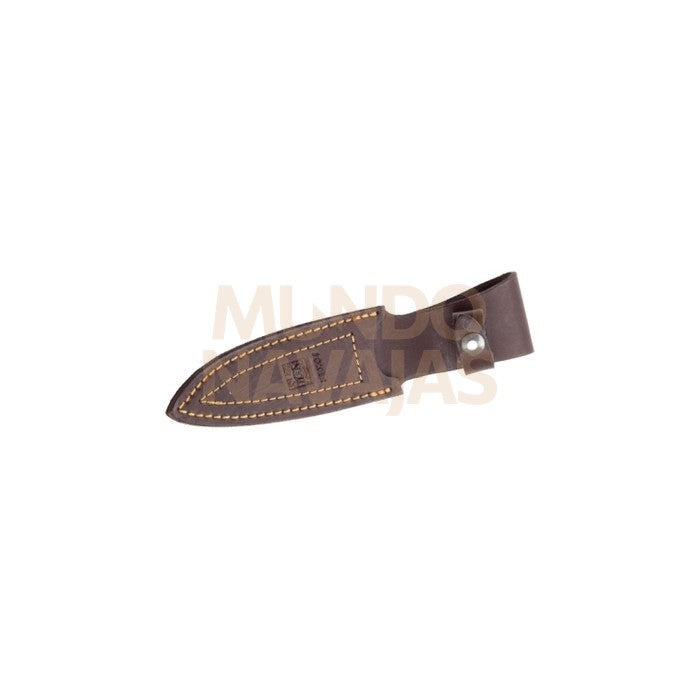Cuchillo de monte enterizo con virola cachas en asta de ciervo y hoja de 12 cm.