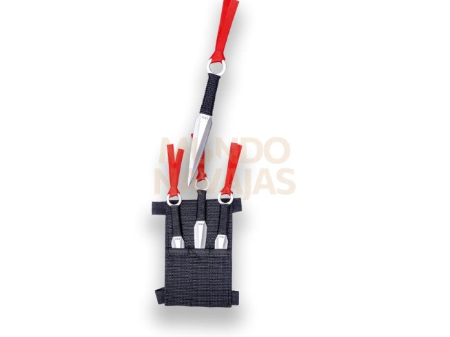 Juego 3 piezas cuchillo lanzador JKR de 1 solo filo, acero inox, largo total 15 cm....