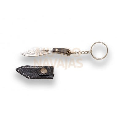 Llavero cuchillo imitacion damasco largo total 7,2 cm