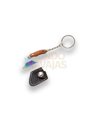 Llavero hacha rainbow largo total 5,20 cm