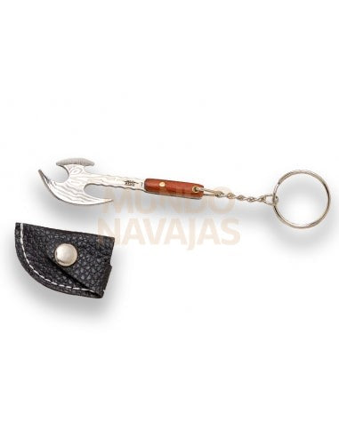Llavero JKR821 hacha vikinga mango madera
