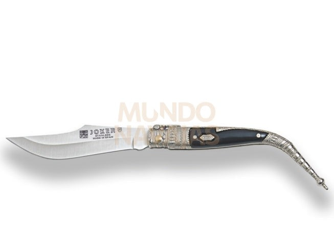 Navaja clasica con puño de zamak decorado y hoja 8 cm