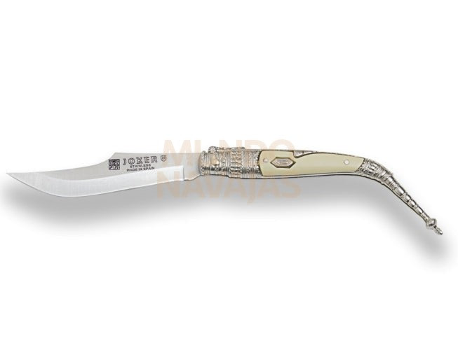 Navaja clasica con puño zamak decorado y hoja 10 cm