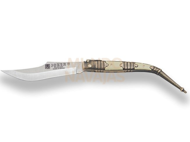 Navaja clasica con puño zamak decorado y hoja 10 cm