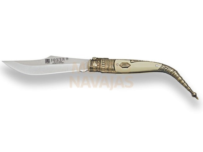 Navaja clasica con puño zamak decorado y hoja 8 cm