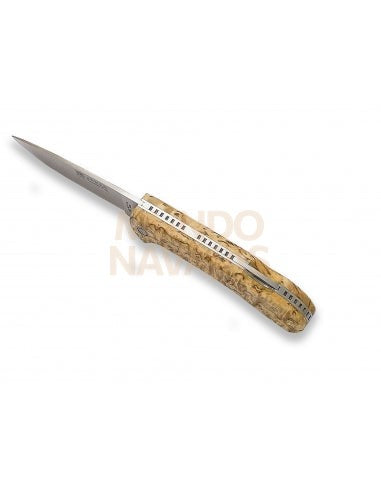 Navaja cocker cub puño abedul rizado hoja 7,5 cm