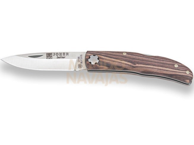Navaja de bolsillo con cachas de madera palisandro y hoja de 6.5 cm