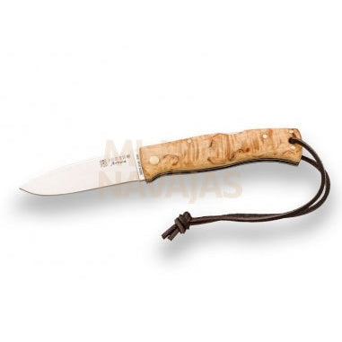 Navaja de bushcraft Joker Artica mango abedul rizado filo plano