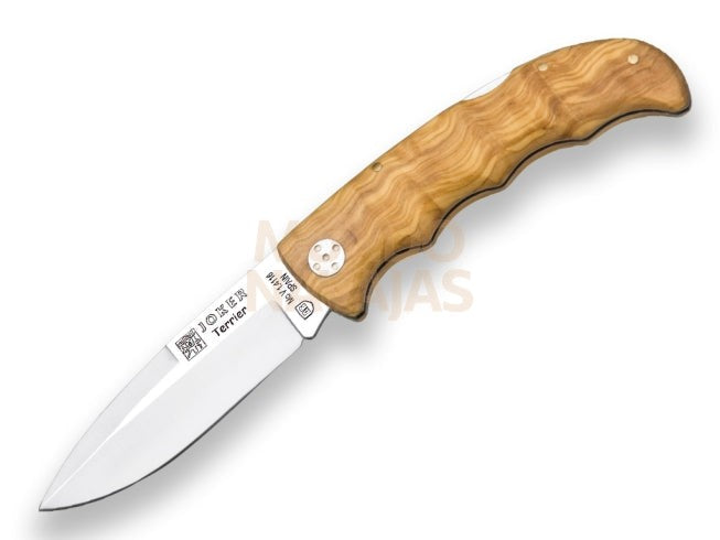 Navaja de caza Joker Terrier con cachas en madera de olivo y hoja de 9 cm