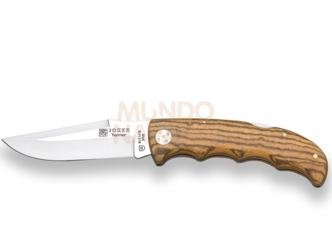 Navaja de caza Joker Terrier con puño de bocote y hoja 9 cm