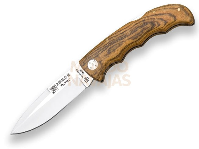 Navaja de caza Joker Terrier puño de bocote y hoja 9 cm