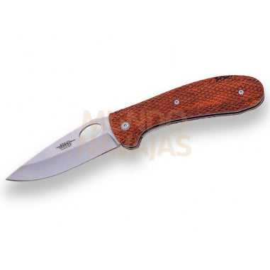 Navaja deportiva JKR, apertura manual, mango palisandro y hoja 8,7 cm