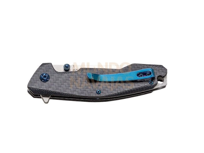Navaja deportiva JKR pro 10.007, mango fibra de carbono y G10.