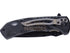 Navaja deportiva JKR436 con puño fibra negra y hoja pavonada de 8.5 cm