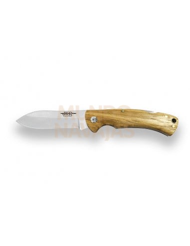 Navaja deportiva JKR649 mango madera cebrano hoja 7,8 cm