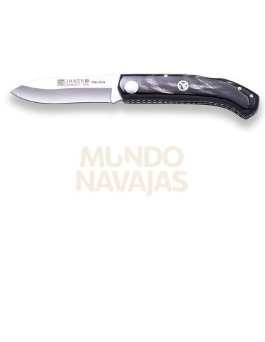 Navaja deportiva Joker Pachon, con cachas en asta de bufalo e incrustacion de mosaico...