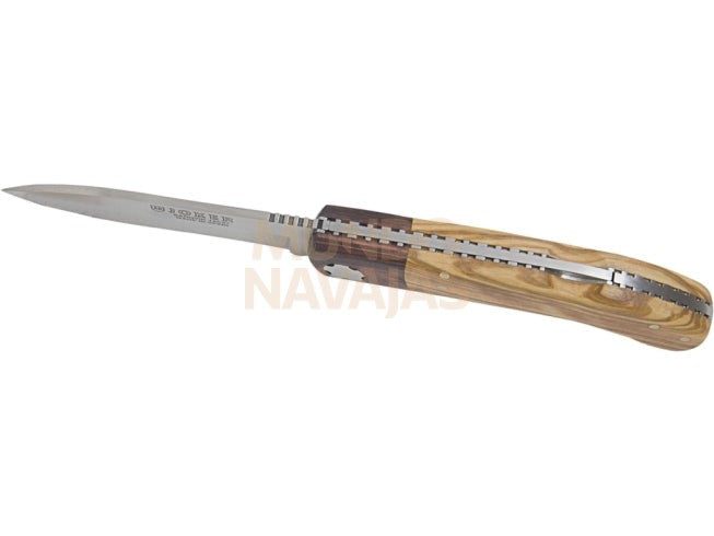 Navaja deportiva Joker Pachón con virola palisandro cachas de olivo y hoja de 8 cm.